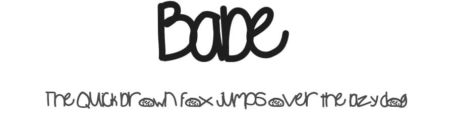 Babe by Des Gomez — Script Handwritten Font