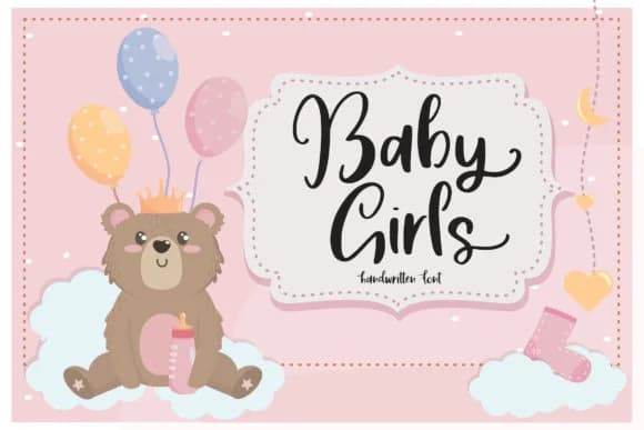 Baby Girls Font by Studio_Art — Script Handwritten Font