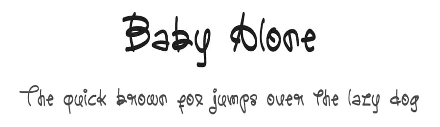 Baby Alone by Al Ghul — Script Handwritten Font
