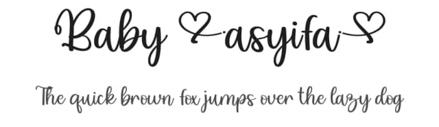 Baby Asyifa by Erlina Graphic — Script Handwritten Font