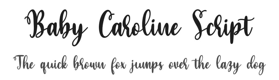 Baby Caroline Script by Bearytype — Script Handwritten Font