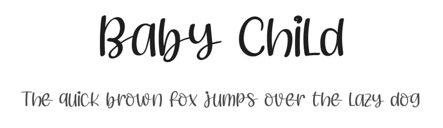 Baby Child by Luluk Surotul — Script Handwritten Font