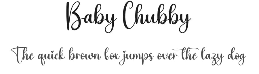 Baby Chubby by Scratchones — Script Handwritten Font