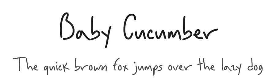 Baby Cucumber by Misti's Fonts — Script Handwritten Font