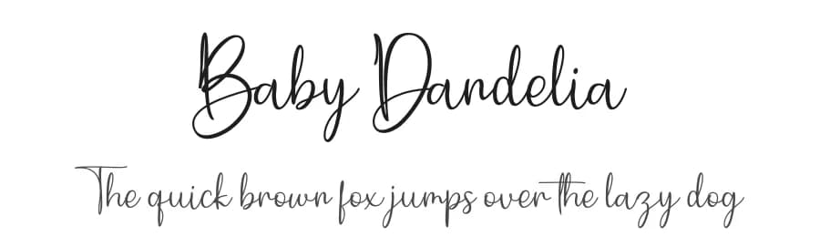 Baby Dandelia by Tikara Sari — Script Handwritten Font