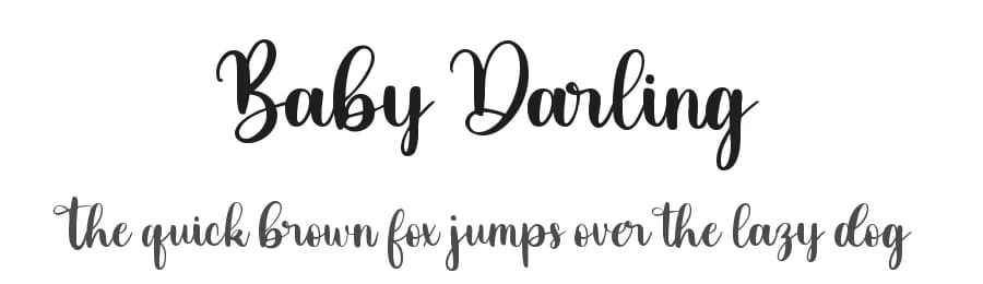 Baby Darling by Sronstudio — Script Handwritten Font