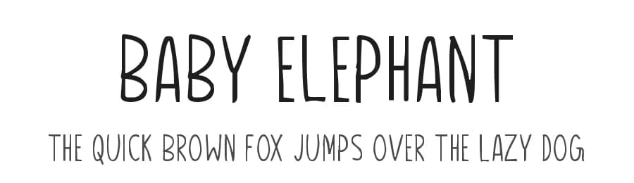 Baby Elephant by Md Shohail Bhuian — Script Handwritten Font