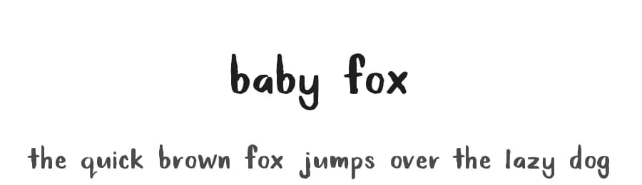 Baby Fox by Zansari — Script Handwritten Font