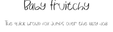 Baby Fruitchy by Booga Letter — Script Handwritten Font — thumbnail 1