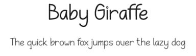 Baby Giraffe by Shiddiq Art — Script Handwritten Font — thumbnail 1