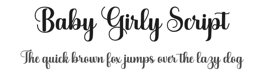 Baby Girly Script by LetterFreshStudio — Script Handwritten Font