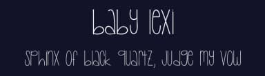 Baby Lexi by Vanessa Bays — Script Handwritten Font — thumbnail 2