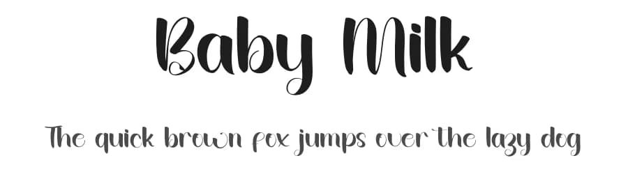 Baby Milk by Inermedia Studio — Script Handwritten Font