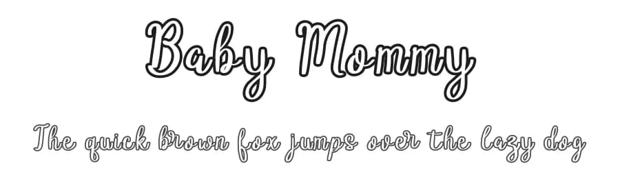 Baby Mommy by Shiddiq Art — Script Handwritten Font