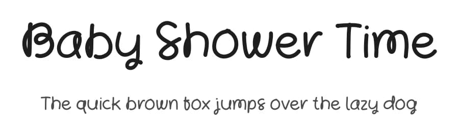 Baby Shower Time by Excellent Ritma Florendia — Script Handwritten Font