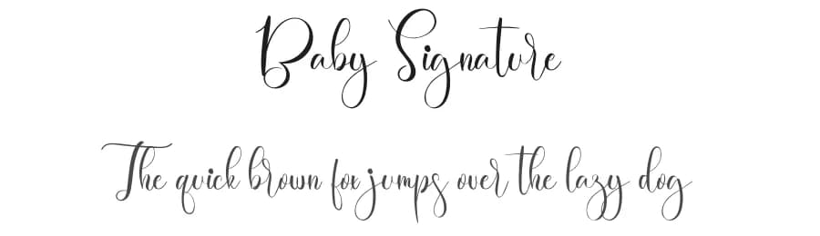 Baby Signature by FreshtypeINK — Script Handwritten Font