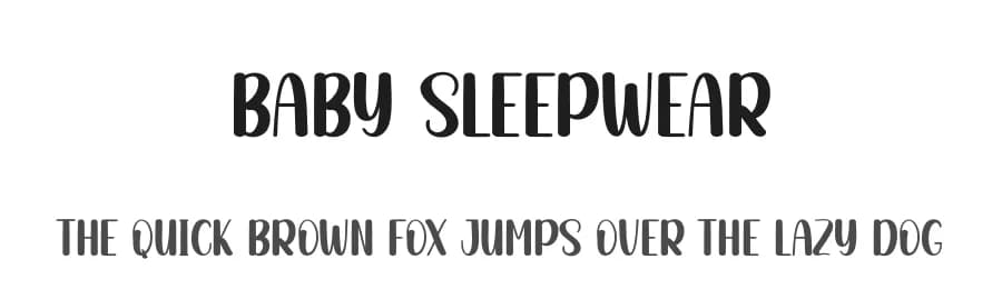 Baby Sleepwear by Andi Moz — Script Handwritten Font
