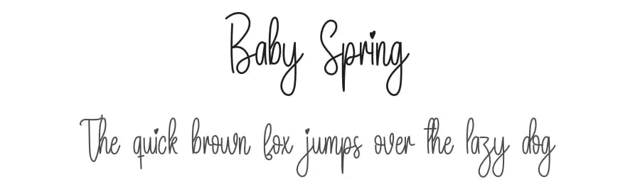Baby Spring by Scratchones — Script Handwritten Font