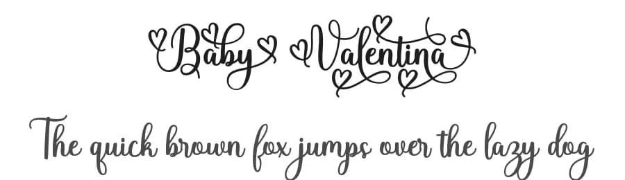 Baby Valentina by Mega Type — Script Handwritten Font