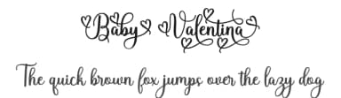 Baby Valentina by Mega Type — Script Handwritten Font — thumbnail 1