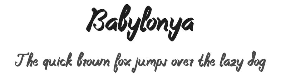 Babylonya by Yahhya Anas — Script Handwritten Font — preview 1