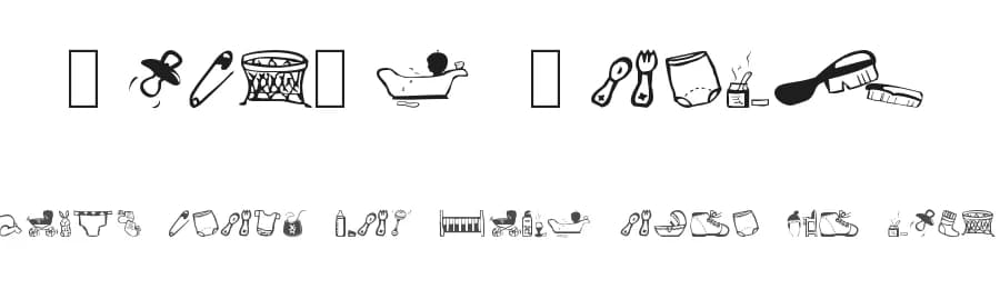 Baby's World by Fraternet — Dingbats Font