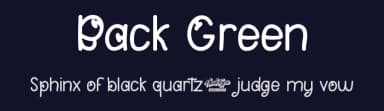 Back Green by Noah Type — Script Handwritten Font — thumbnail 2