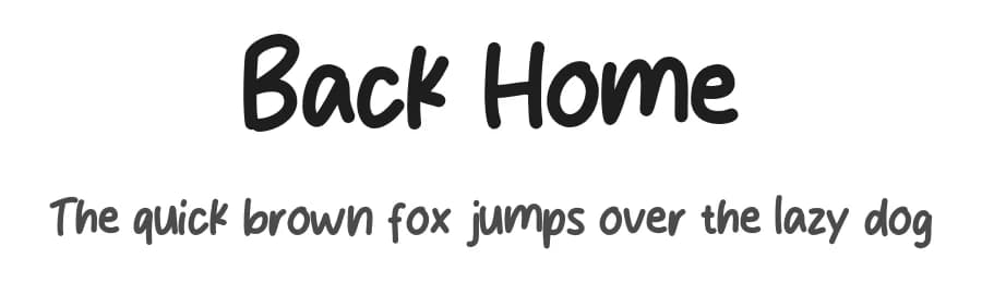 Back Home by MJType — Script Handwritten Font