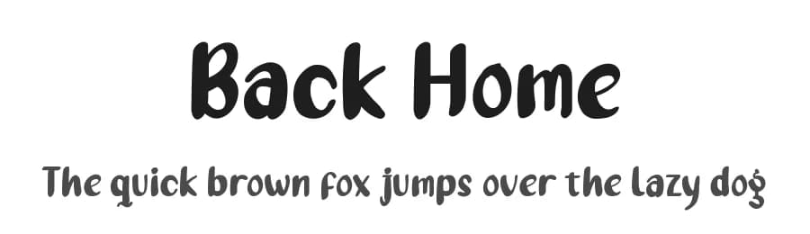 Back Home by twinletter — Script Handwritten Font