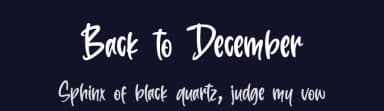 Back to December by Subectype & Orenari — Script Handwritten Font — thumbnail 2