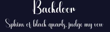 Backdoor by Scratchones — Script Handwritten Font — thumbnail 2