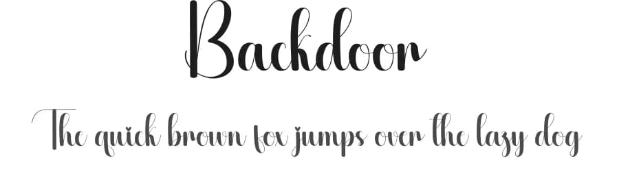 Backdoor by Scratchones — Script Handwritten Font