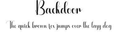 Backdoor by Scratchones — Script Handwritten Font — thumbnail 1