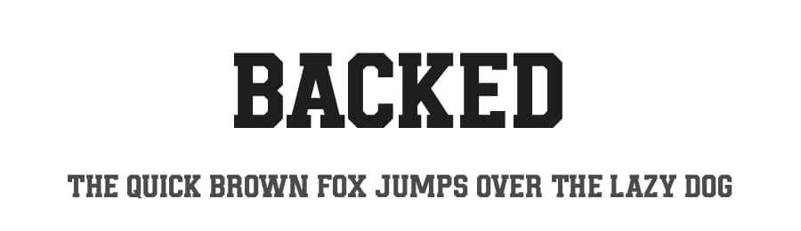 Backed by Kong Font — Serif Font