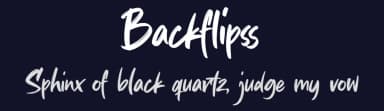 Backflipss by Gassstype — Script Handwritten Font — thumbnail 2