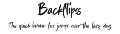 Backflipss by Gassstype — Script Handwritten Font — thumbnail 1