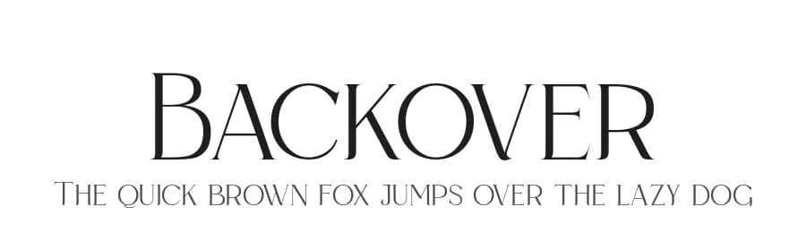 Backover by Alit Design — Serif Font