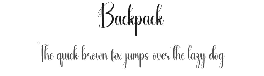 Backpack by Andi Moz — Script Handwritten Font