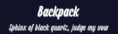 Backpack by Måns Grebäck — Script Handwritten Font — thumbnail 2
