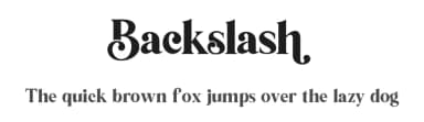 Backslash by Silverdav Studio — Serif Font — thumbnail 1