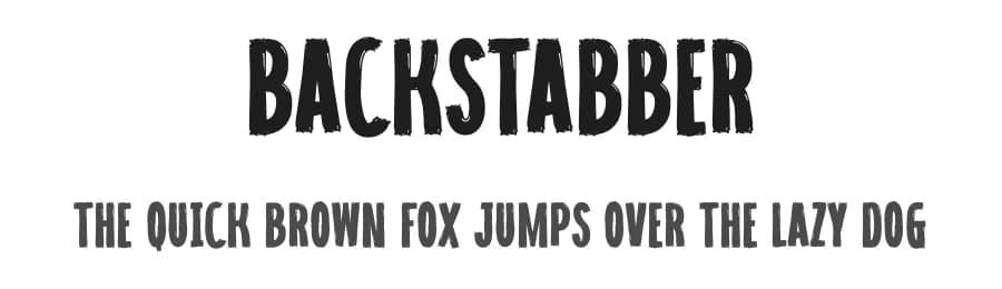 Backstabber by Gassstype — Script Handwritten Font