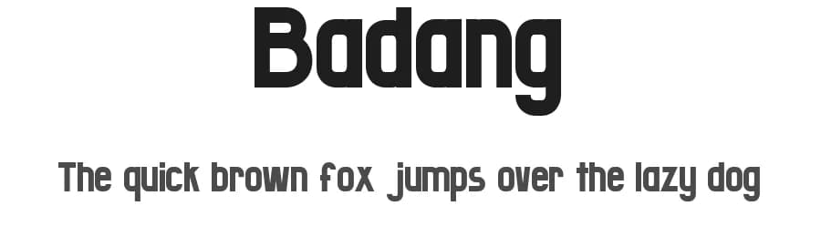 Badang by Cenz Qobbal — Sans Serif Font