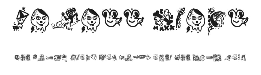 Badass Draws by Woodcutter — Dingbats Font