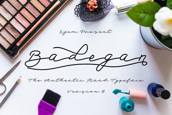 Badegan Script Font by Ijem RockArt — Script Handwritten Font