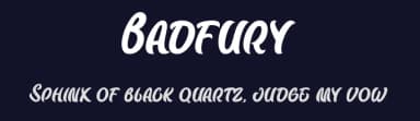 Badfury by ilhamtaro — Script Handwritten Font — thumbnail 2