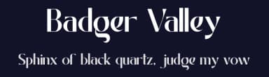 Badger Valley by Heinzel Std — Sans Serif Font — thumbnail 2