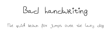 Bad handwriting by Ellen Landman — Script Handwritten Font — thumbnail 1