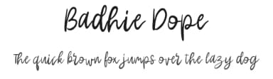 Badhie Dope by Vunira Design — Script Handwritten Font — thumbnail 1