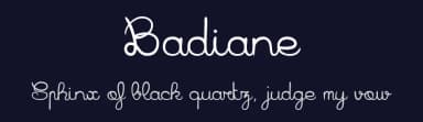 Badiane by dcoxy - Greg Medina — Script Handwritten Font — thumbnail 2