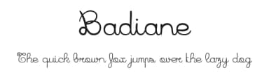 Badiane by dcoxy - Greg Medina — Script Handwritten Font — thumbnail 1